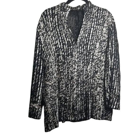 Chicos Venetian Zipper Front Women's Career Office Lightweight Jacket Sz XL - Picture 1 of 6